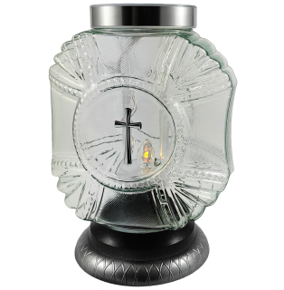 Veľká fotovoltaická sviečka, 27 cm, moderný solárny lampáš, silné svetlo